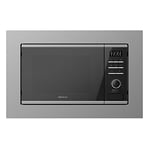 Cecotec Micro-ondes à encastrer Digital GrandHeat 2050 Acier noir. 800 W, 20 litres, gril, 7 fonctions, revêtement intérieur en céramique, acier noir encastré. (800 W, Acier noir)