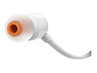 JBL T110 Ørepropper med 3.5mm minijack - White