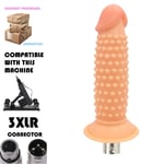 Dotted Dildo Attachment for 3XLR Sex Fucking Machine Ribbed Anal Sex Toy Unisex