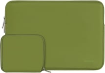 Housse Compatible Avec Macbook Air/Pro, 13-13,3 Pouces Notebook, Compatible Avec Macbook Pro 14 M3 M2 M1 Pro Max 2024-2021, Laptop Sleeve Néoprène Sac Avec Petite Pochette, Chartreuse