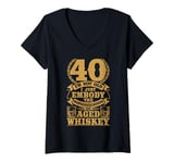 Womens I'm not Old Whiskey Bourbon 40th Birthday Whiskey Drinker V-Neck T-Shirt