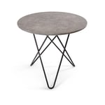 OX Denmarq - O Dining Table Ø80, Black Steel Frame, Top: Grey Marble - Spisebord - Dennis Marquart - Grå - Metall/Stein