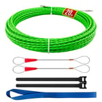 4,5mm 20m Aiguille Electricien, Spirale Tire Fil 20m, CâBle De Traction En Polyester Aide à La RéTraction De Ruban De Poisson Pour CâBle Avec 2 Ressorts De Guidage