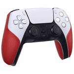 PlayVital Grips Manette pour ps5,Autocollants de Protection Antidérapants pour ps5 Manette,Accessoires Sticker Séparable pour ps5 Manette-Rouge