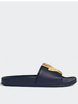 adidas Originals Men's Adilette Sliders - Blue/Yellow, Blue, Size 12, Men