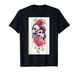 Tattoo Sketch Mexican Art Rose Dia Sugar skull T-Shirt