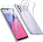 For Samsung Galaxy A33 5G  Case Clear Slim Gel Cover & Glass Screen Protector