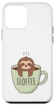 Coque pour iPhone 12 mini Amateur de café et de paresseux Sloffee