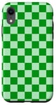 Coque pour iPhone XR Damier vert à carreaux