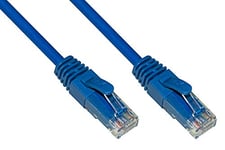 LINK Câble réseau Catégorie, 6 A, Non blindé UTP AWG24, Couleur Bleu halogène, 2 m