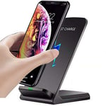 Wireless Charger Stand Qi-Certified 10W/7.5W Charging for iPhone 14 13 12 11 Pro Max/XS MAX/XR/X/8, Samsung Galaxy S 22 21 20 S10 S9,Note 10+/S10+/S10E/S9+/S8 Plus/S7