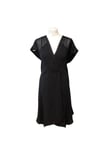 All Saints Claria Dress Black Crepe Bias Wrap Size Small New With Tags