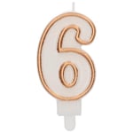 Folat 24156 Candle Simply Chique Gold Number 6-9 cm-Cake Decorations for Birthday Anniversary Wedding Graduation Party, 9 cm