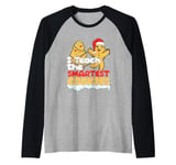 Christmas Gingerbread Teacher I Teach The Smartest Cookies Raglan Baseball Tee