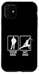 Coque pour iPhone 11 Your Dad VS MINE Ninja Arts martiaux Mème Fête des Pères