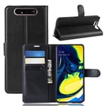 Galaxy A80/A90      Pu Wallet Case    [Black]