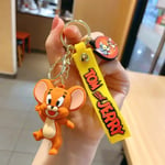 Cartoon Anime Disney Nyckelring Tom och Jerry Leksaker Dockbil Söta Nyckelringar Väska Hänge Actionfigur Hänge Barnleksaker Presenter WJ086B2