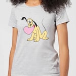 Disney Pluto Love Heart Women's T-Shirt - Grey - XS