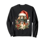 Christmas Hanoverian Scenthound Dog Watercolor Artwork Sweatshirt