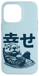 Coque pour iPhone 14 Pro Max Kanji 'Bonheur' Loutre de Mer avec son Caillou préféré