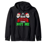 Christmas Costume DEAR SANTA IT WAS NOT ME Funny Children Zip Hoodie