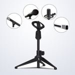 Tripod Desk Top Clip Holder Microphone Triangular Stand Desk Adjustable Stand