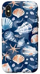 Coque pour iPhone X/XS Bleu Vintage Tropical Coastal Petite-fille - Tendance