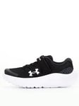 UNDER ARMOUR Kids Surge 4 Ac Trainers - Black/white, Black/White, Size 1 Older