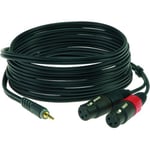 CABLE Y 3 M MINI JACK 3P - 2XLR FEMELLE