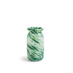 HAY - Splash Vase Roll Neck S / Green Swirl - Vaser - Mønstret,Grønn