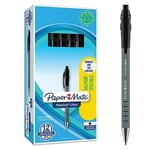 Paper Mate Flexgrip Ultra Retractable Ballpoint Pens | Medium Point (1.0mm) | Black | 12 Count