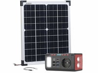 Batterie nomade et convertisseur solaire HSG-240 avec panneau solaire et câble