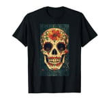 Skull Mexican Sugar Skull art Sugar skull Floral T-Shirt