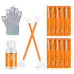 K&F Concept Kit de Nettoyage Photo 10 Écouvillons à Double Extrémité de 24mm pour Capteur APS Full Frame Gants Anti-Statique 20ml Liquide Nettoyant pour Objectif Écran Appareil Photo