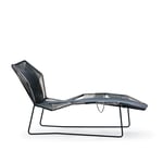 Moroso - Tropicalia Chaise Longue Varnished,Woven Chord Black/Light Black/Medium Black - Utendørs lenestoler - Patricia Urquiola - Metall/Syntetisk/Plast