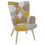 Fauteuil Heliskini Patchwork Jaune Home Deco Factory