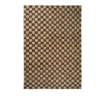 Ferm Living - Check Wool Jute Rug - 200 x 300 - Coffee/Natural - Jute- och sisalmattor - Brun