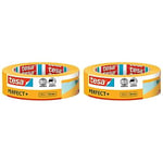 tesa Masking Tape Perfect+ - Painter's Tape Made of Thin Washi Paper for Precise Masking During Painting Work - for Indoor use - 50 m x 30 mm (Pack of 2)