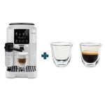 Machine expresso broyeur DELONGHI Magnifica Start ECAM220.61.W + 2 TASSES OFFERTES - Blanc inox - machine à café à grains