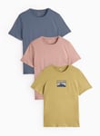 Tu Mountain Graphic Core T Shirt 3 Pack XXL Multi Coloured Xxl male