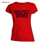 Official Ladies T Shirt Punk Stiff Little Fingers Suspect Device Red All Sizes