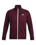 Under Armour Veste en Tricot Sportstyle Sweatshirt Homme, Bordeaux foncé/Blanc, XS