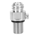 eecoo CO2 Refill Adapter, Filling Tank Adapter, Soda Water Cylinder Valve Accessory M18x1.5 TR21-4 Thread for SodaStream Electroplating Silver 产