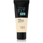 Maybelline Fit Me! Matte+Poreless mattifying foundation for normal to oily skin shade 101 True Ivory 30 ml