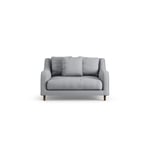 Habitat Swift Fabric Cuddle Chair - Grey Dark Leg