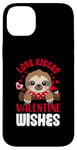 iPhone 14 Plus Love Kisses Valentine Wishes Sloth Valentine's Day Couple Case