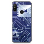 Housse En Gel TPU Pour XIAOMI REDMI 6 PRO / Mi A2 LITE Design Circuit Imprimés