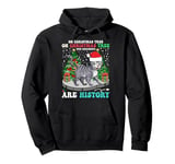 Oh Christmas Tree Your Ornaments Are History Cat Xmas Tee Pullover Hoodie