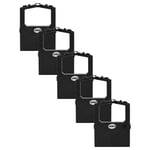 5x Ink Ribbon for OKI Microline 391 Elite 390 Turbo N 391 Plus 391 Turbo Black