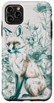 Coque pour iPhone 11 Pro Max Green Fox Chinoiserie French Esthétique Toile Fille